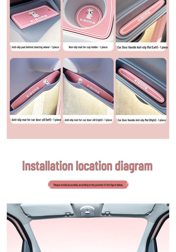Bestune Xiaoma Console Dashboard Anti-Slip Mat & Door Slot Interior Decoration