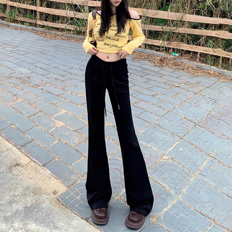 

Очень длинные расклешенные брюки для высоких женщин - Осенне-зимние спортивные штаны для йоги M for 99-109 lbs