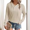 Autumn Solid Color Hooded Sweatshirt Jacket Casual Drop Shoulder Top