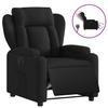 Electric Recliner Chair Black Fabric
