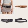 Punkinspired Alloy Buckle Belt With Faux Leather Material For Fashion Enthusiasts