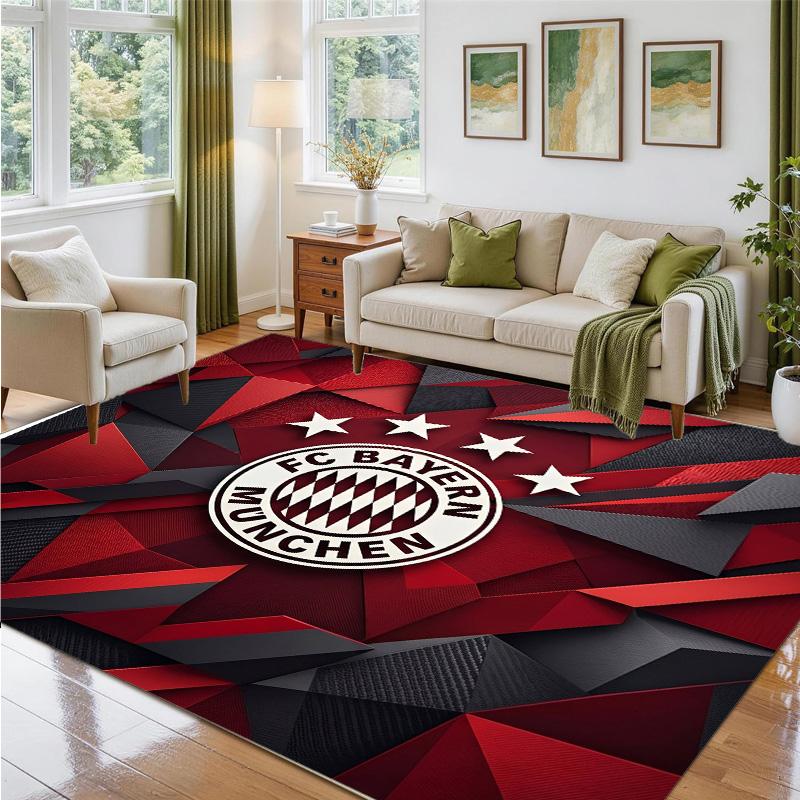 Tapis Velours Cristal Design Bayern Munich Tapis Décoratif Doux pour Chambre à Coucher Entrée