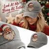 Unisex Christmas Red-Themed Digital Print Curved Baseball