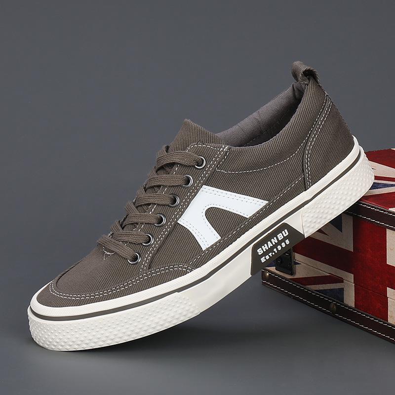 Men's Spring Korean-Style Canvas Low-Top Sneakers: Versatile, Breathable, Fashionable Casual Board Shoes