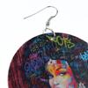 1 Pair Ethnic Black Women Earring Dangle Lady Head Shaped Earrings for Party Stage Masquerade
