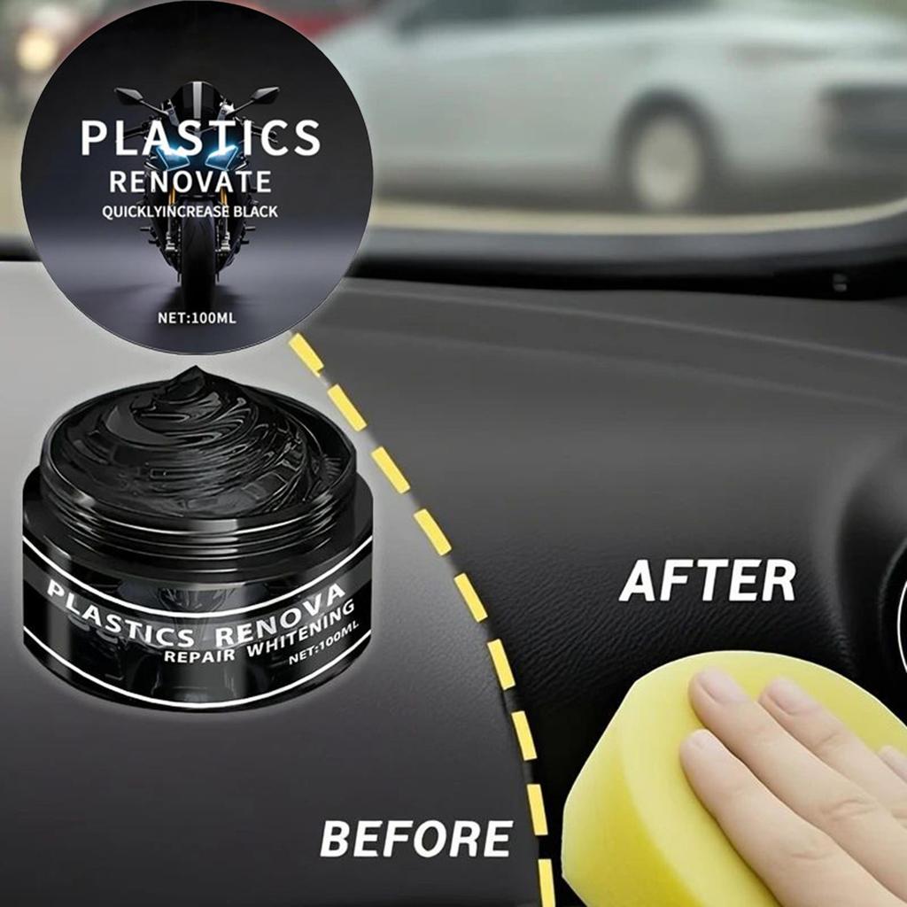 Preparat do odnawiania czarnych elementów samochodowych Pasta do usuwania rys samochodowych 100ML Odporny na UV Szybkoschnący Wosk do naprawy gumy Odporny na blaknięcie Roztwór do renowacji