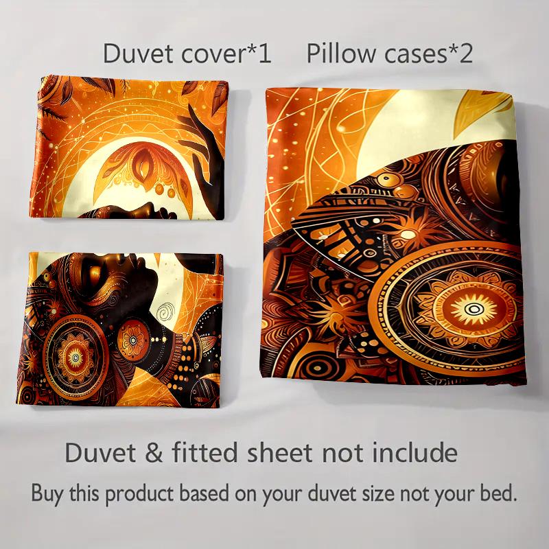Radiant artistic silhouette. Bedding Duvet cover sets Duvet covers Pillowcases gifts (1 * Duvet Cover 2 * Pillowcases, without duvet insert)