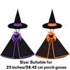 Funny Cloak Halloween Porch Goose Costume Witch Hat 23inch Lawn Goose Outfit Creative Pumpkin Garden Goose Costume Outdoor