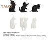 6Pcs Tea Bag Clips Food Grade Heat-Resistant Reusable Silicone Cartoon Cat-Shaped Tea Bag Holders Drink Markers