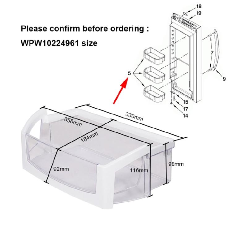 Simple To Maintain Right Fridge Shelf Plastic Replacement Suitable For Most Models