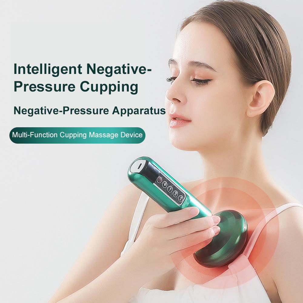 Elektrisk Vakuum Koppemassasje Gua Sha Terapi Apparat Helse Skraping Anti Cellulitt Apparat Meridian Terapi Fettforbrenning