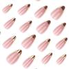 French Gold Mirror Press-on Nails - Short Almond Shape Nail Art Tips