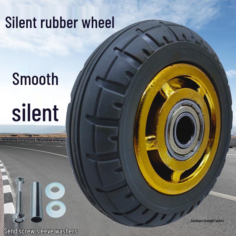 Silent Rubber Swivel Casters for Platform and Hand Trucks: 3-8 Inch, Light To Heavy Duty