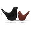 Kreative Schwarze und Braune Glänzende Keramikvogel-Figuren Heimdekorationen Accessoires Party (2er-Pack, Schwarz und Braun)