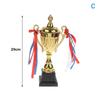 Metal Gold Trophy Cup Sports Award with Base Lid for School Sports Day Large Size Winner Souvenir