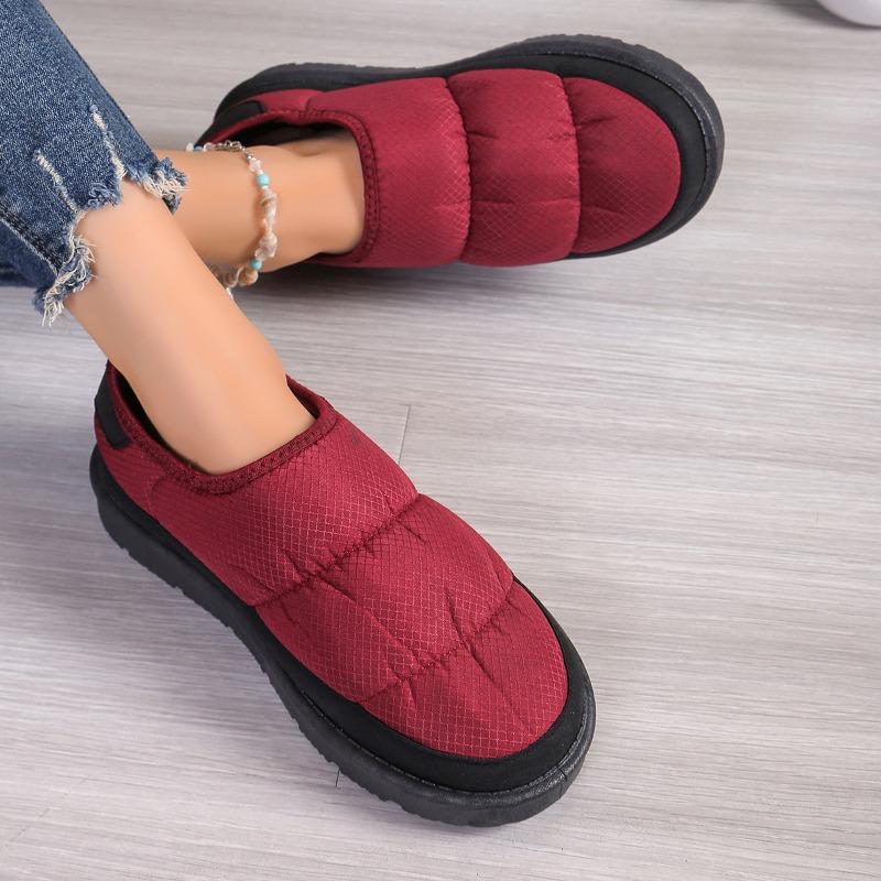 Sapatos Femininos Tassman Slip-On de Algodão Confortáveis Planos Antiderrapantes Botas Casuais