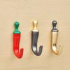 Practical Chili Wall Mount Hook For Keys Jackets Hats Storage Zinc Alloy Decorative Practical Hanger For Home