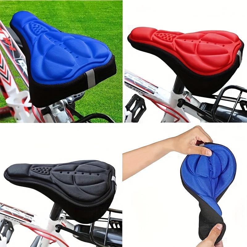 1Pc Comfortable Bicycle Seat Cushion Cover Features A Shock-Absorbing And Breathable 3D Design, Ideal For Road And Mountain Bikes. It Is A Must-Have