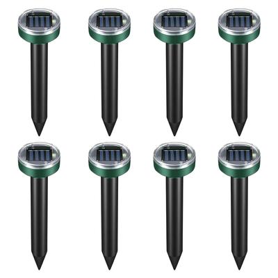 Solar Powered Mole And Groundhog Remover Stakes Outdoor   Deterrent Spikes Vole Instead Of Traps Killers  For Garden Yard Waterproof