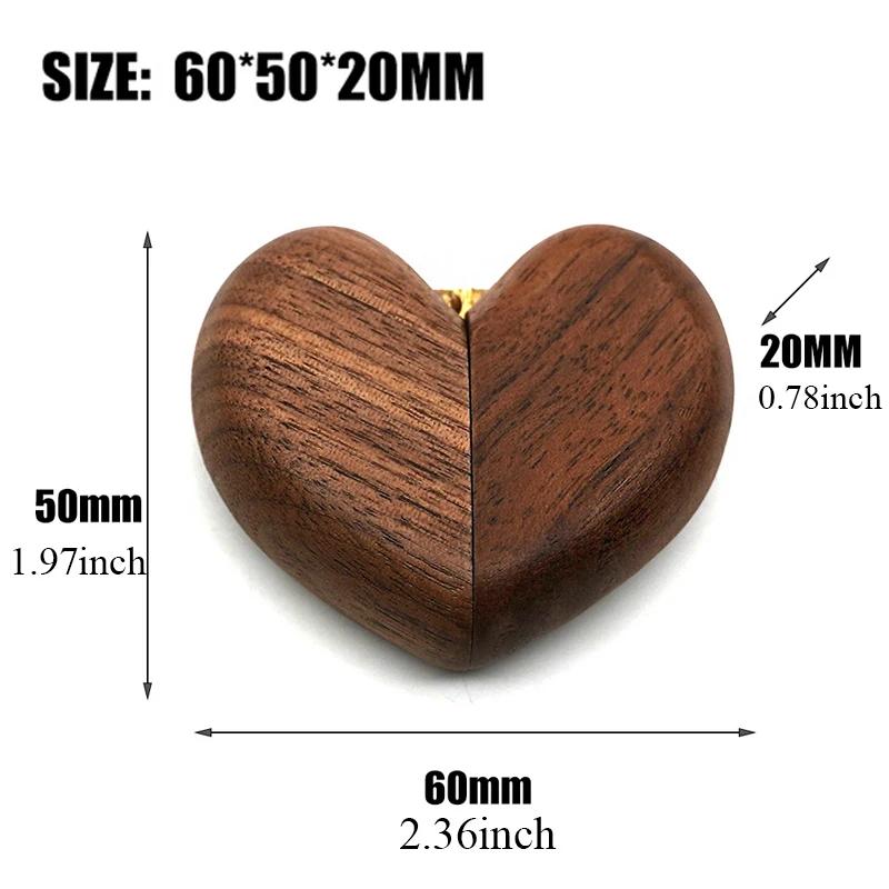 

Love Heart Shaped Wooden Ring Box for Wedding Ceremony Anniversary Ring Collection Box Jewelry Box Storage Proposal Wedding Gift