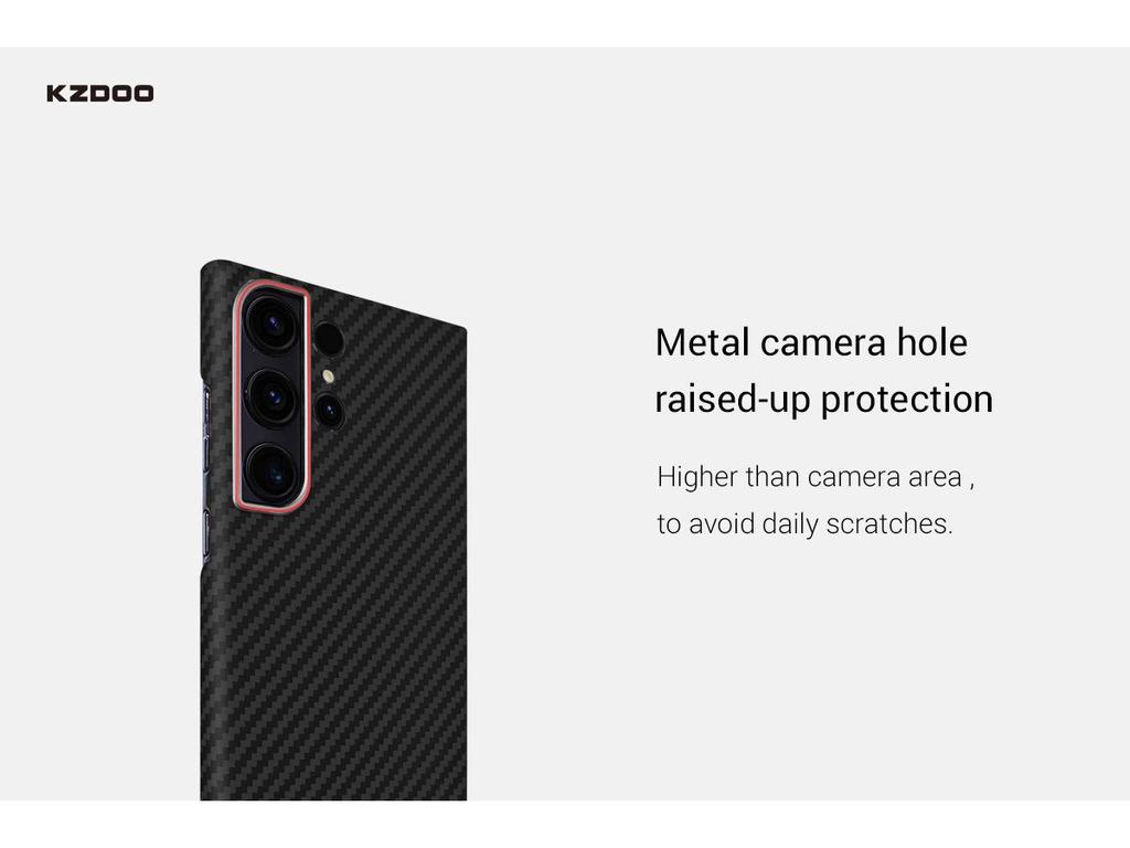KZDOO Kevlar Carbon Fiber Phone Case for Samsung S25 Ultra/S24 Plus