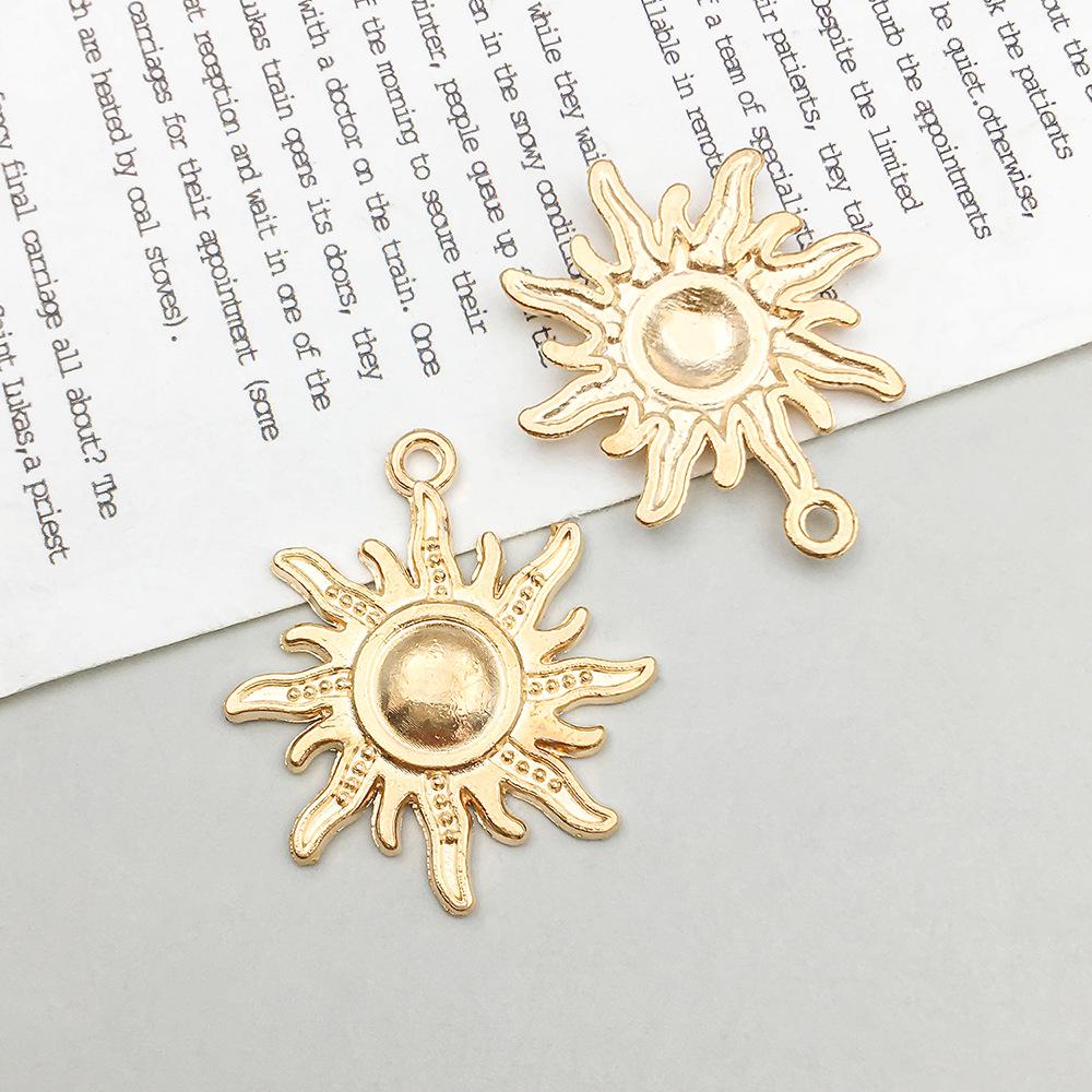 KC Gold Star Moon Sun Pendant Charm for DIY Bracelet Jewelry