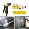 SEAMETAL Telescopic Water Pipe Car Wash Water Gun High Pressure Adjustable Spray Nozzle Clean Kit Extension Hose Car Washer Gun