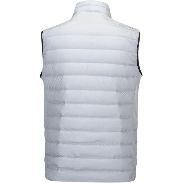 Li-Ning Comfortable Casual Simple Zipper Stand Collar Warm Vest Men vest Coin-Gray AMRU061-2