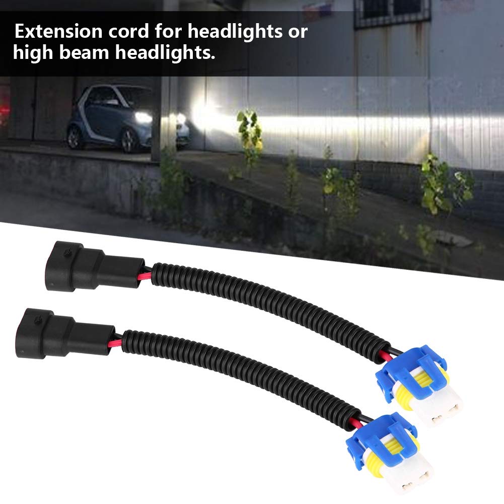 Akozon 2 Stück Kabelbaum-Konverter 9006 HB4 DC12V LED Scheinwerfer Nebelscheinwerfer Kabelbaum-Adapter Fassung