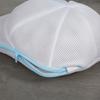 1pc Woven Polyester Oval Hat Washing Bag with Zipper Closure, Anti-Deformation and Anti-Winding Mesh Laundry Bag for Apparel Care, Laundry Bags