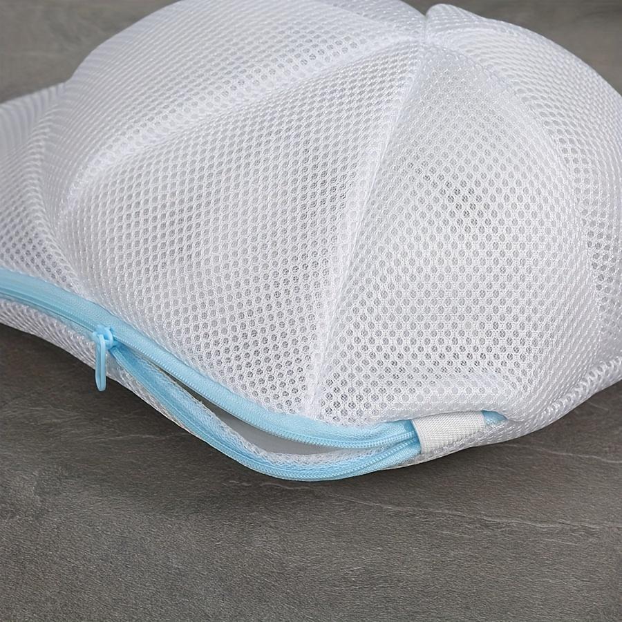 1pc Woven Polyester Oval Hat Washing Bag with Zipper Closure, Anti-Deformation and Anti-Winding Mesh Laundry Bag for Apparel Care, Laundry Bags