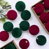 12Pcs Christmas Balls Decorations Shatterproof Velvet Ball Pendant Flocked Christmas Tree Hanging Ball Ornaments for Home Wedding Supplies