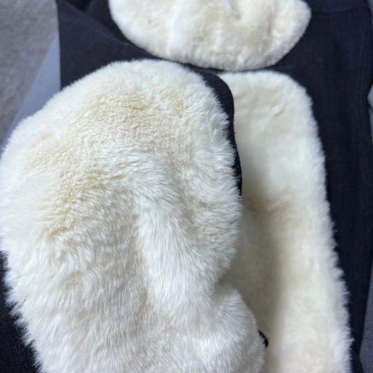 

Women s High Waist Cashmere Pants - Plush, Thickened, Knee Protection, Warm for Autumn/Winter, Harbin Cold Resistant, Below Zero Wool. L (40-60 kg)