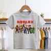 T-shirt Roblox Moda Estiva Top a Manica Corta T-shirt Ragazzi e Ragazze Top Estivi Gioco Streetwear Magliette Bianche per Bambini
