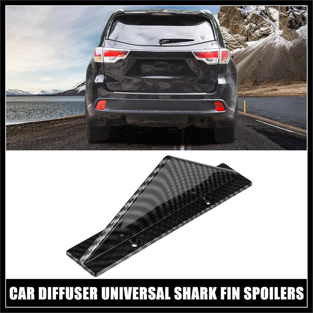 4pcs Black Straight Car Rear Lower Bumper Splitter Lip Wing Diffuser Shark Fin Spoiler Universal with Screw for Car SUV Durable Material
