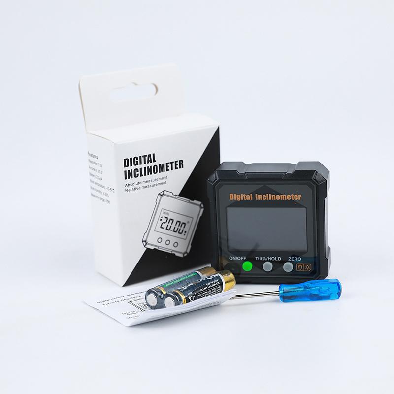 Digital 4 Sided Magnetic Dual Laser Inclinometer Protractor for Woodworking Accurate Angle Measurement DIY Projects