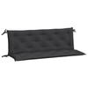 VidaXL Lot de 2 Coussins de Banc de Jardin, Revêtement de Banc avec Jeux de Cordes, Coussin d'Extérieur Imperméable, Noir 361704