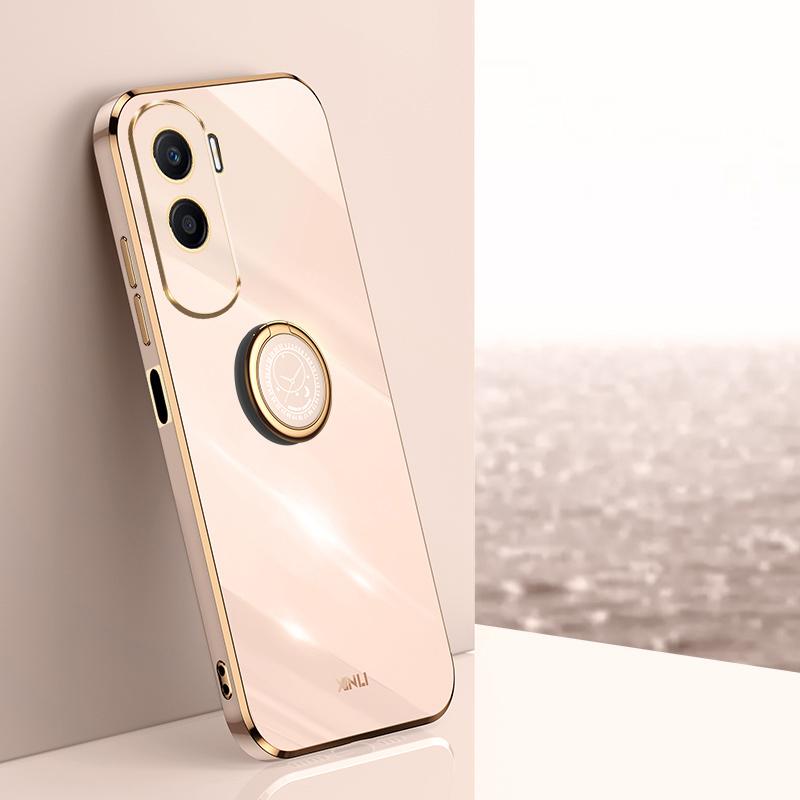 For Honor 90 Lite Case Honor 90 Lite Phone Case Honor 90  Back Cover Honor 90 Pro Luxury Square Plating Ring Holder Stand Case