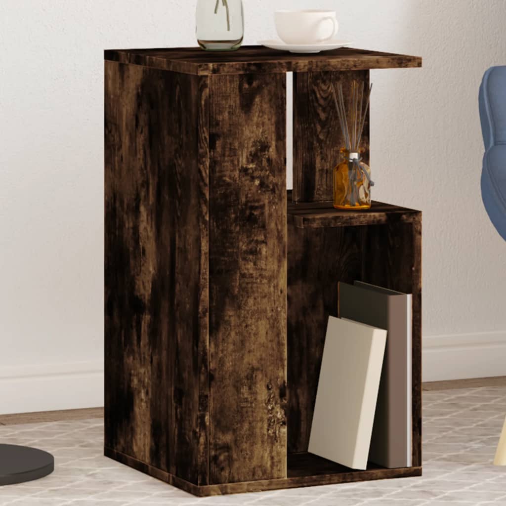 Side Table, Smoked Oak, 35x35x60 Cm