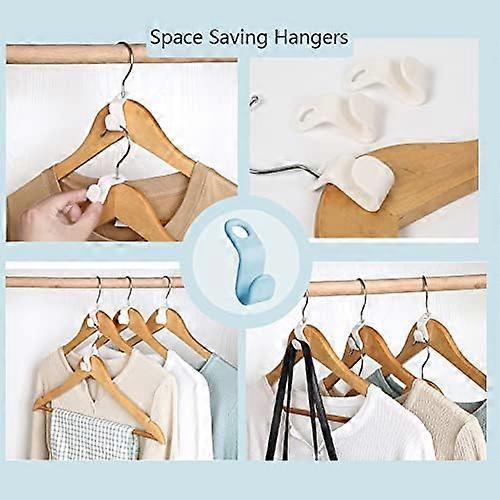 80pcs Clothes Hanger Connector Hooks,Space Saving Hangers,Magic Cloth Connecting Hanger Hooks Clothes Organiser