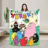 Travel Office Barbapapa Barbamama Family Throw Blanket Flannel Bedspread For Couch Chair Street Trend Sofa Bed Cover