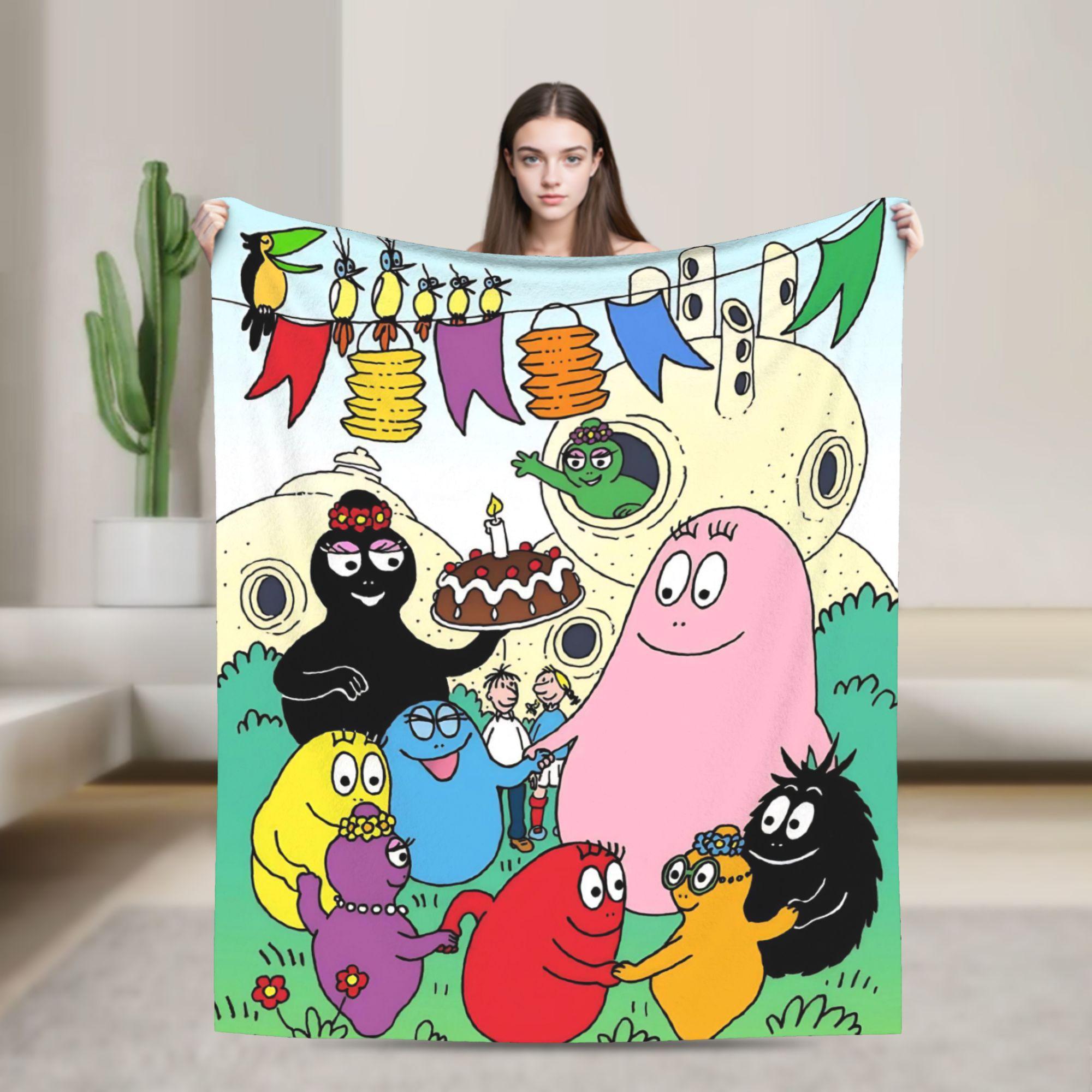 Barbapapa Barbamama Family  Blanket Quality Super Soft  Bedding Throws Winter Camping Living Room Street Trend Bedspread 30x40in