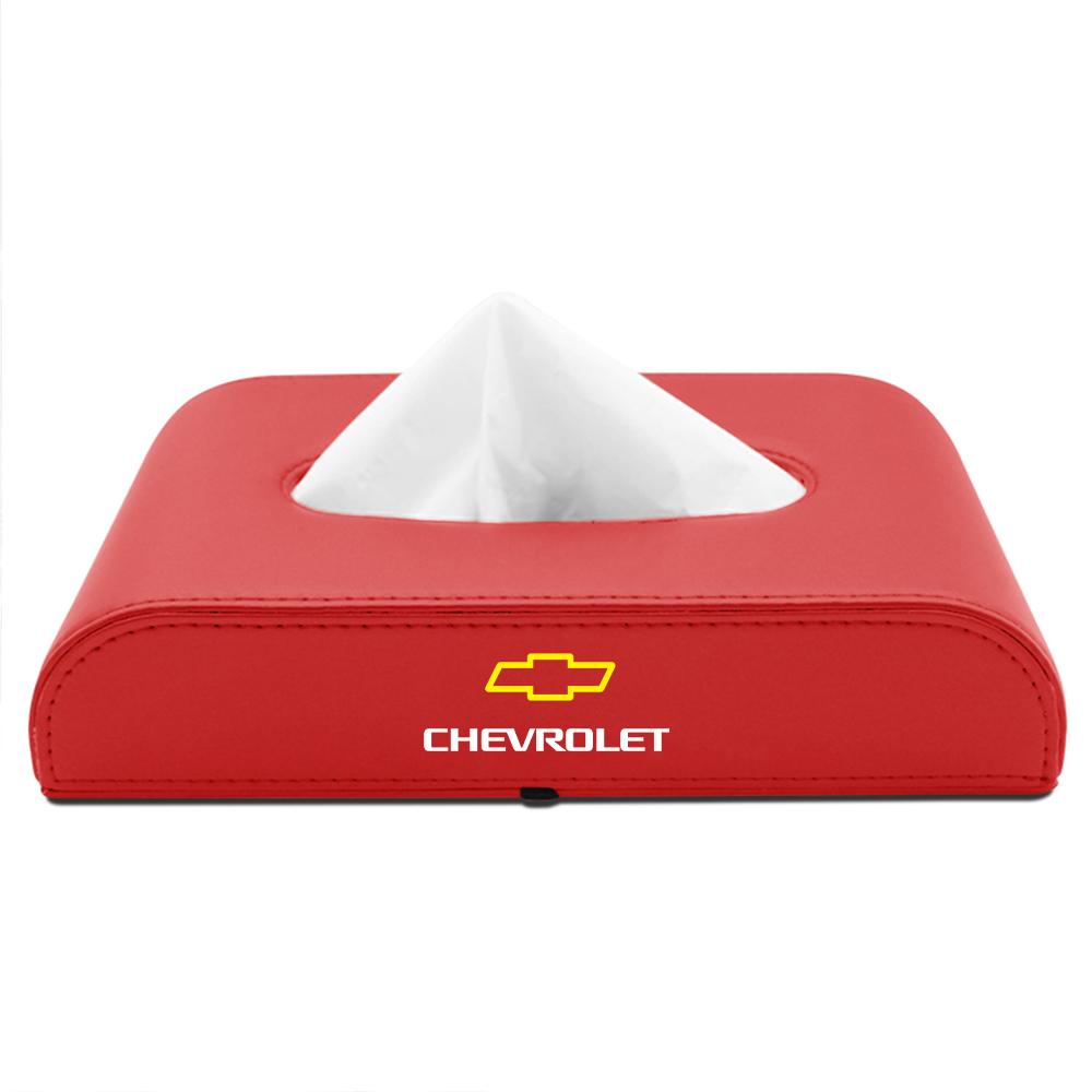 New 3D Leather Tissue Box Drawer Desktop Kitchen Napkin Storage Boxes For Chevrolet Captiva Suburban Camaro Cruze Spark Malibu