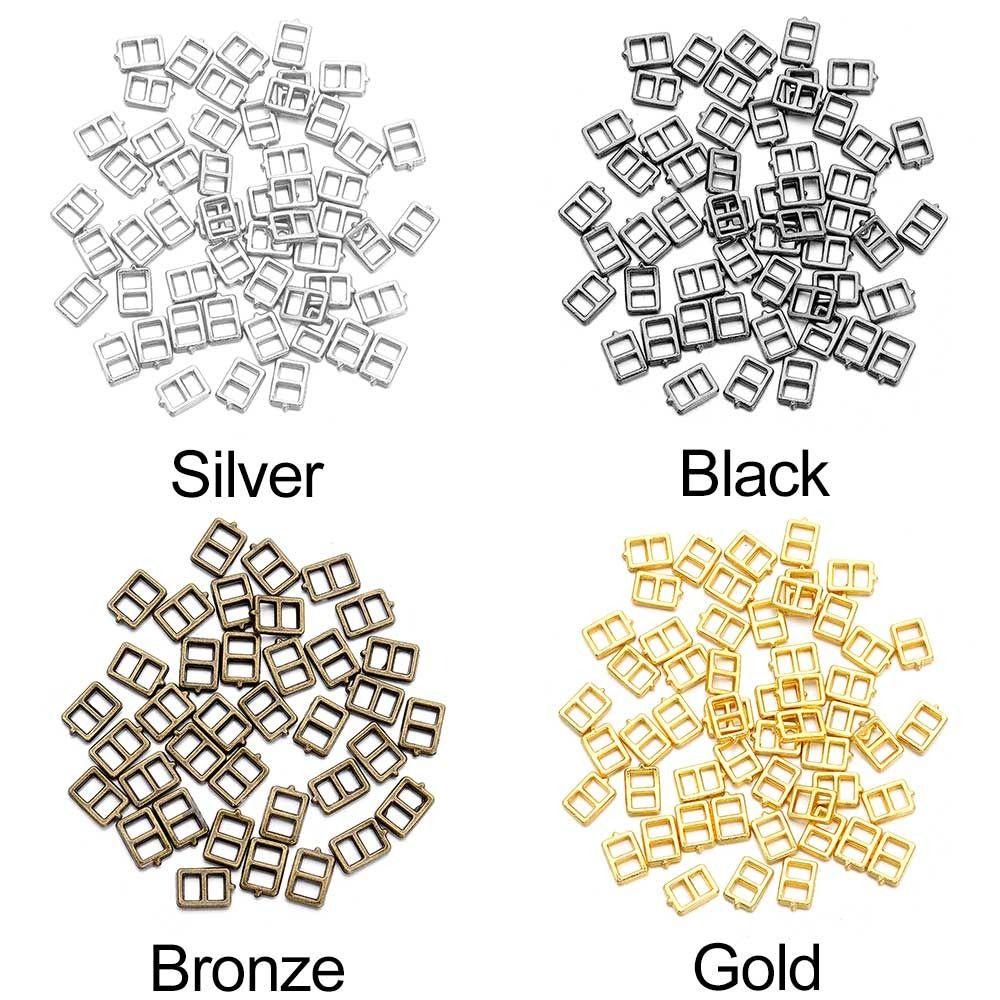 4 Colors Mini Ultra-small Belt Buttons Tri-glide Buckle Diy Dolls Buckles Doll Bags Accessories