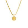 DIEYURO 316L Stainless Steel Round Portrait Pendant Necklace For Women Girl New Trend Clavicle Chain Jewelry Gift Party Bijoux