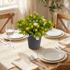 Artificial Lemon Daisy Potted Plant Simulation Plastic Decorative Greenery for Indoor Home Office Tabletop Arrangement Display