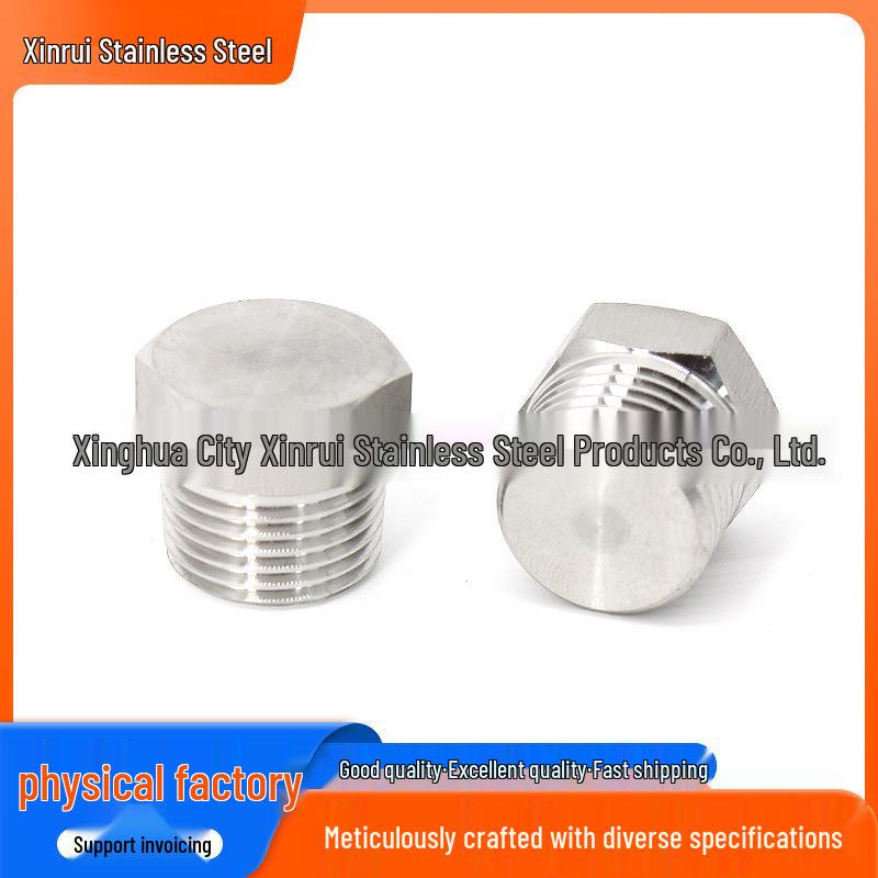 Stainless Steel Hex Nipple Hex Plug Oil Pipe Screw Plug (Male Thread, 304)