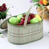 Traditional Bamboo Storage Basket With Handcrafted Design For Kitchen Organization