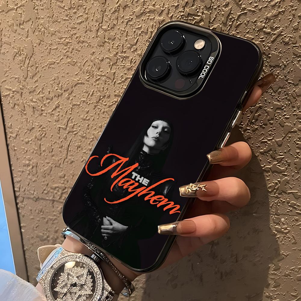 LADY-GAGA -MAYHEM Phone Case For 17 Air IPhone 16 Pro Max 15 14 Plus 12 13 X XS Max 11 Colorful Silver Cover