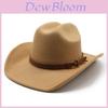 Western Prairie Hat Tibetan Style Wool Blend Sun Hat For Men Women Travel Casual
